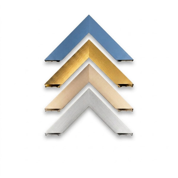 TEST - Bred alu billedramme - Alaska - Aluminiums fotoramme - Guld